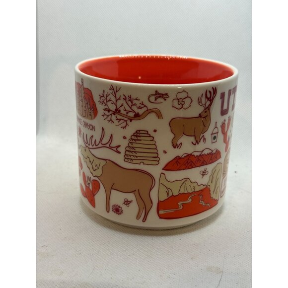 Starbucks Been There Series Utah Mug 14 Fl Oz Red Interior Ceramic Coffee Cup - Picture 5 of 6